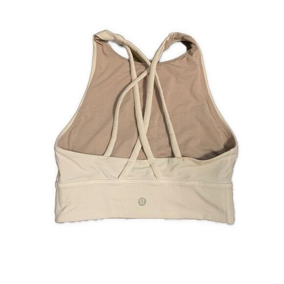 lululemon Womens Solid White Crew Neck Sports Bra Size 4 - Picture 2 of 6